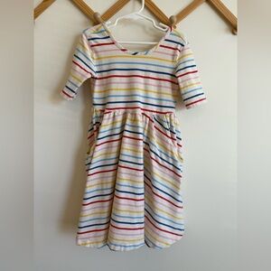 Hanna Andersson Rainbow Stripe Jersey Dress